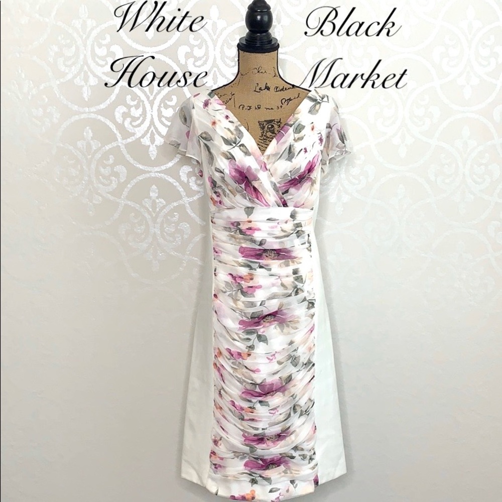 WHITE HOUSE BLACK MARKET SIZE 16 SHEATH DRESS